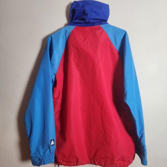 Sierra Designs Anorak Jacket Mens Large Red Blue Colorblock Pullover Nylon - Picture 8 of 11